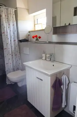 Ein Badezimmer in der Unterkunft Ländliches Apartment Sonnenblume