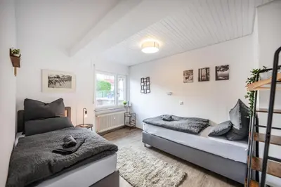 Ein Sitzbereich in der Unterkunft Untere Rheinblick-Oase Komfort mit 2 SZ Balkon