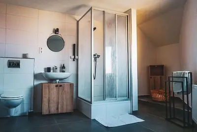 Ein Badezimmer in der Unterkunft Ferienwohnung Schlossblick