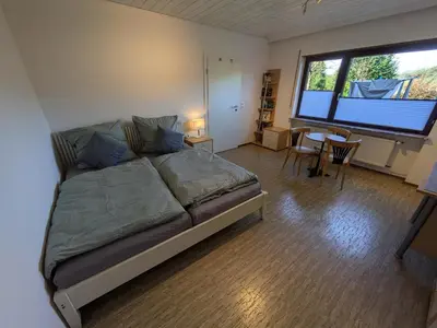 Ein Sitzbereich in der Unterkunft Naturblick Hermeskeil