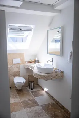 Ein Badezimmer in der Unterkunft Marga's Gästehaus