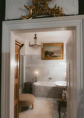 Ein Bett oder Betten in einem Zimmer der Unterkunft Antikes Haus an der Mosel