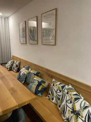 Ein Sitzbereich in der Unterkunft Naach Mattes