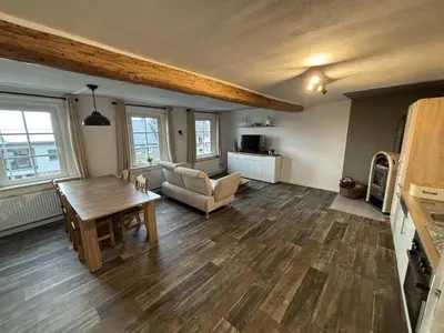 Küche/Küchenzeile in der Unterkunft Ferienwohnung Streamatze auf Whiskey's Farm