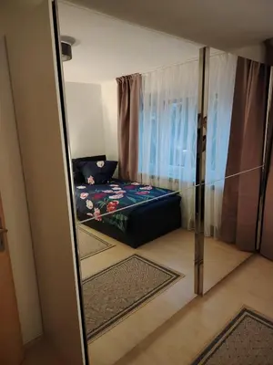 Ein Bett oder Betten in einem Zimmer der Unterkunft Rhein Ferienwohnung 3-Zimmer Garten Free Parking Netflix Premium Disney Premium