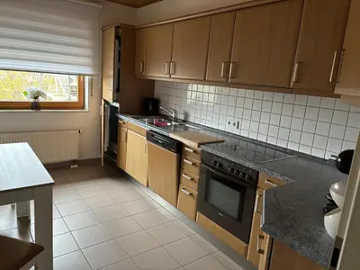 Küche/Küchenzeile in der Unterkunft Ferienwohnung Monteure Unterkunft