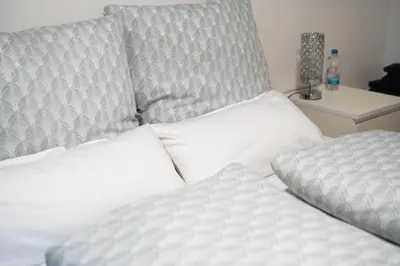 Ein Bett oder Betten in einem Zimmer der Unterkunft Zentrale Wohnung 