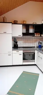 Küche/Küchenzeile in der Unterkunft Weingut-Ferienwohnung Jungblut - nur Urlaubsgäste