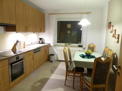 Küche/Küchenzeile in der Unterkunft Ferienwohnung Domblick
