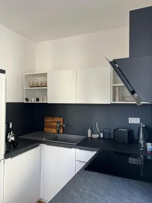 Küche/Küchenzeile in der Unterkunft Ferienwohnung Äskulaphof