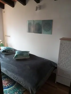 Ein Bett oder Betten in einem Zimmer der Unterkunft GOLF-Lodge