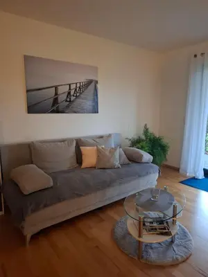 Ein Sitzbereich in der Unterkunft Haus der Weinkönigin Kristina