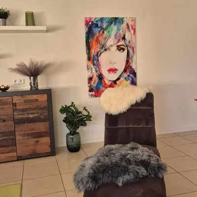 Ein Sitzbereich in der Unterkunft Ferienwohnung Goldrausch