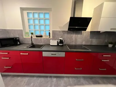 Küche/Küchenzeile in der Unterkunft Ferienwohnung Goldrausch