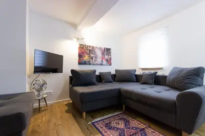 Ein Sitzbereich in der Unterkunft Citystudio 3 Rosenburgblick in Moselnähe