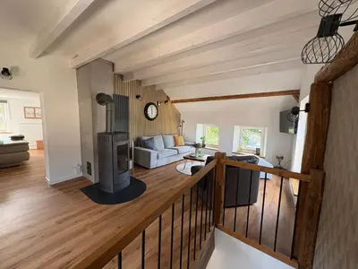 Ein Sitzbereich in der Unterkunft Cottage MaarBurg