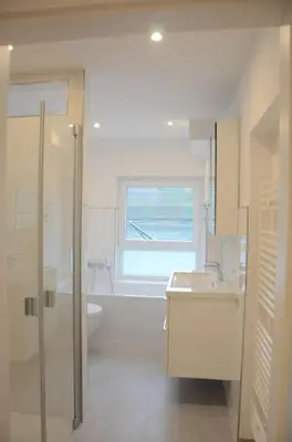 Ein Badezimmer in der Unterkunft RheinBlick
