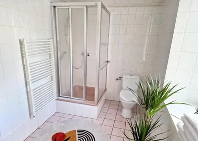 Ein Badezimmer in der Unterkunft Ferienwohnung Zur Kasselburg