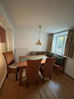 Ein Sitzbereich in der Unterkunft Ferienhaus am Schloß