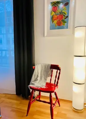 Ein Sitzbereich in der Unterkunft Ganzes Haus mit einer Terrasse, Garten und Klimaanlage
