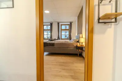 Ein Bett oder Betten in einem Zimmer der Unterkunft Familien Aktiv Oase an der Mosel, nähe Bernkastel, Zentrale Ausgangslage ,120 qm, Frühstücksservice