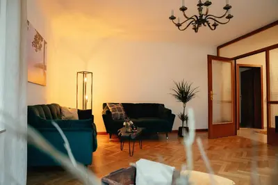 Ein Sitzbereich in der Unterkunft Moselblickhaus