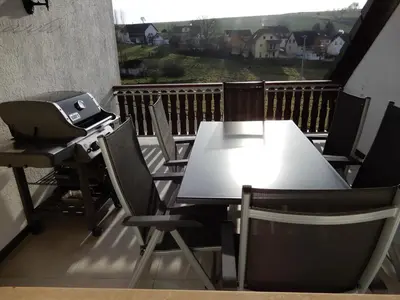 Ein Balkon oder eine Terrasse in der Unterkunft Geste Hoppstädten
