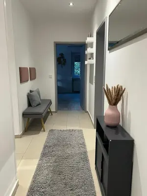Ein Sitzbereich in der Unterkunft Ferienwohnung Mobembo
