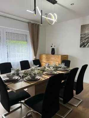 Ein Sitzbereich in der Unterkunft Ferienwohnung Mobembo