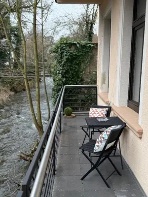 Ein Balkon oder eine Terrasse in der Unterkunft Ferienoase am Wasser