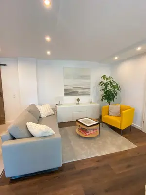 Ein Sitzbereich in der Unterkunft CityLoft Andernach