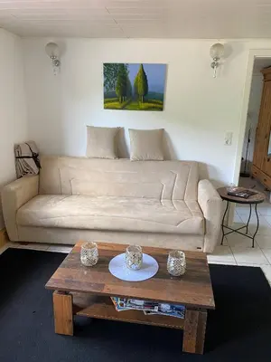 Ein Sitzbereich in der Unterkunft Ferienwohnung Eschbach Hof 2 am Nürburgring