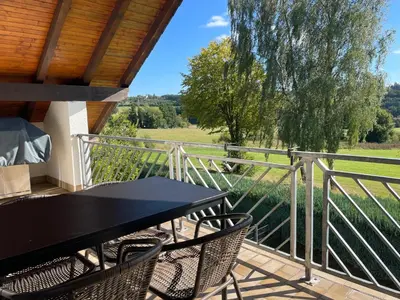 Ein Balkon oder eine Terrasse in der Unterkunft Ferienwohnung CURB