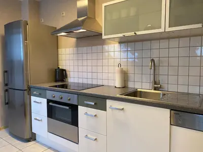 Küche/Küchenzeile in der Unterkunft CityBude