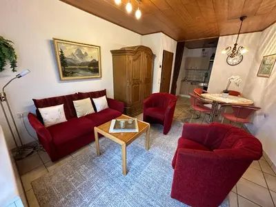 Ein Sitzbereich in der Unterkunft Ferienwohnung Liva Wohnung C