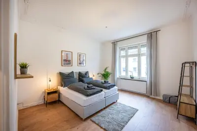 Ein Sitzbereich in der Unterkunft Südstadt-Oase 2 Komfort mit 2 SZ und Balkon