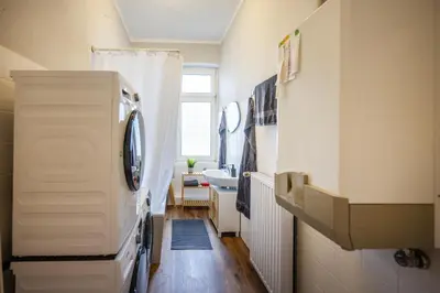Ein Bett oder Betten in einem Zimmer der Unterkunft Südstadt-Oase 2 Komfort mit 2 SZ und Balkon