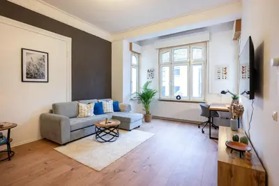 Ein Sitzbereich in der Unterkunft Südstadt-Oase 2 Komfort mit 2 SZ und Balkon