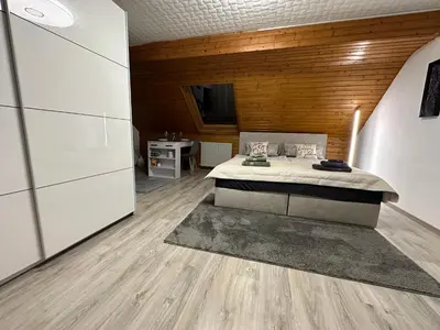 TV/Unterhaltungsangebot in der Unterkunft Blick auf den Rhein