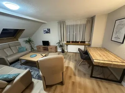 Ein Sitzbereich in der Unterkunft Apartment Dobias