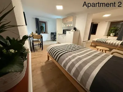 Ein Bett oder Betten in einem Zimmer der Unterkunft Ferienwohnung Neroth