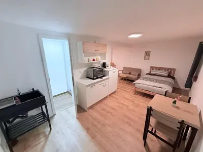 Ein Sitzbereich in der Unterkunft Ferienwohnung Neroth