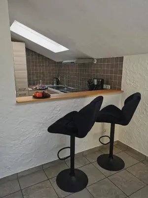 Küche/Küchenzeile in der Unterkunft Idyllische Ferienwohnung nahe Nürburgring