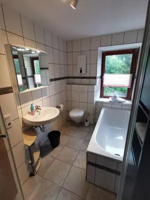 Ein Badezimmer in der Unterkunft Idyllische Ferienwohnung nahe Nürburgring