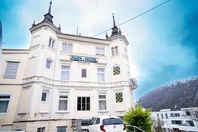 Ein allgemeiner Bergblick oder ein Berglick von des Hotels aus