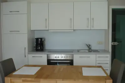 Küche/Küchenzeile in der Unterkunft Ferienwohnung Ewa