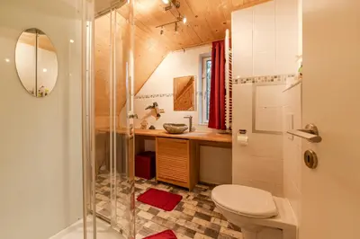 Ein Badezimmer in der Unterkunft Ferienhaus Störzel