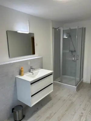 Ein Badezimmer in der Unterkunft Ferienwohnung Baumann