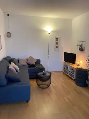Ein Sitzbereich in der Unterkunft Ferienwohnung am Salmtalradweg Region Eifel Mosel