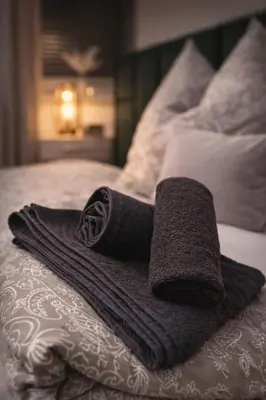 Ein Bett oder Betten in einem Zimmer der Unterkunft Giovanna Ferienwohnung